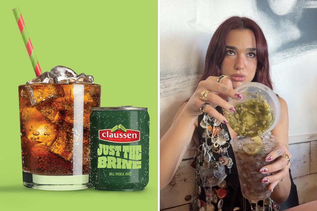 Claussen weighed in with Dua Lipa's pickle juice - the Diet Coke mix - and fans went berserk: 'I'd sell my soul for this'